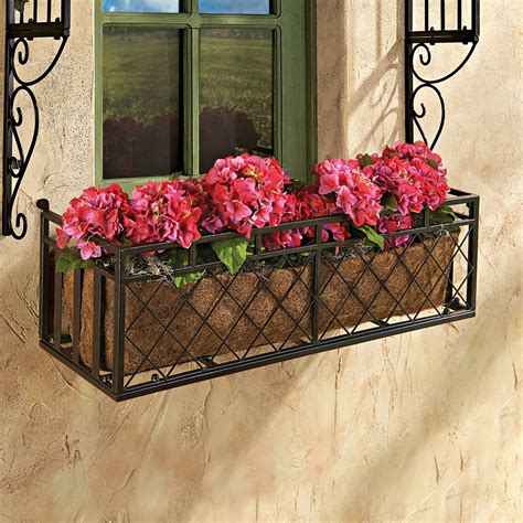 metal basket window box|wrought iron window boxes cheap.